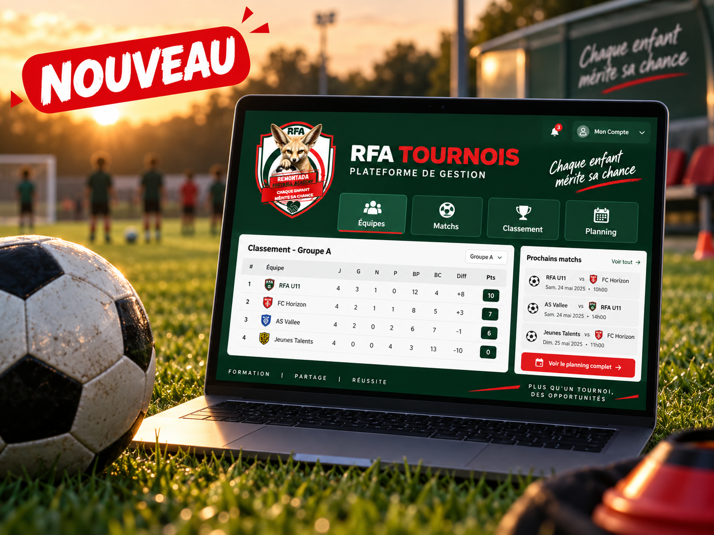 Plateforme RFA Tournois